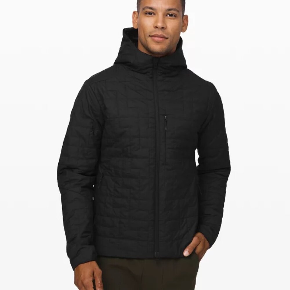 Lululemon Men's Black Sky Loft Thermoball Winter Hooded Puffer Jacket Size S